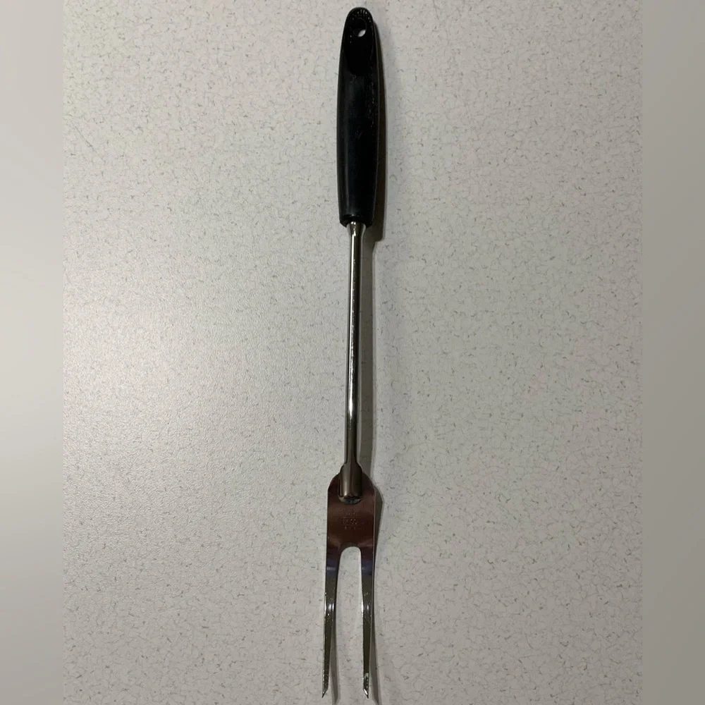 Vintage EKCO Chromium Plated USA Serving Meat Fork 12.5